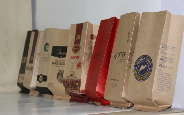 Túi đựng cà phê chất liệu giấy kraft
