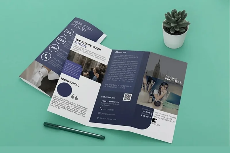 Kích thước brochure gấp 3 là bao nhiêu? Kích thước brochure áp dụng cho từng phân loại