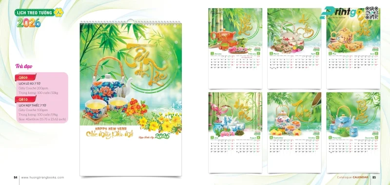 Lịch treo tường Hương Trang tiết kiệm chi phí 