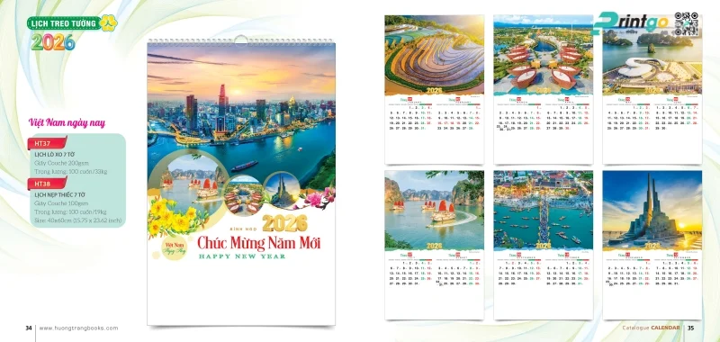 Lịch treo tường Hương Trang sống động 