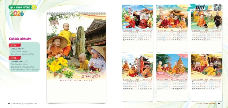 Lịch treo tường Hương Trang thiết kế tinh tế 