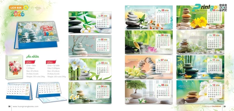 Lịch để bàn Hương Trang đa dạng phong cách Lịch để bàn Hương Trang đa dạng phong cách