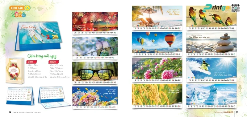  Lịch để bàn Hương Trang khơi gợi cảm hứng 