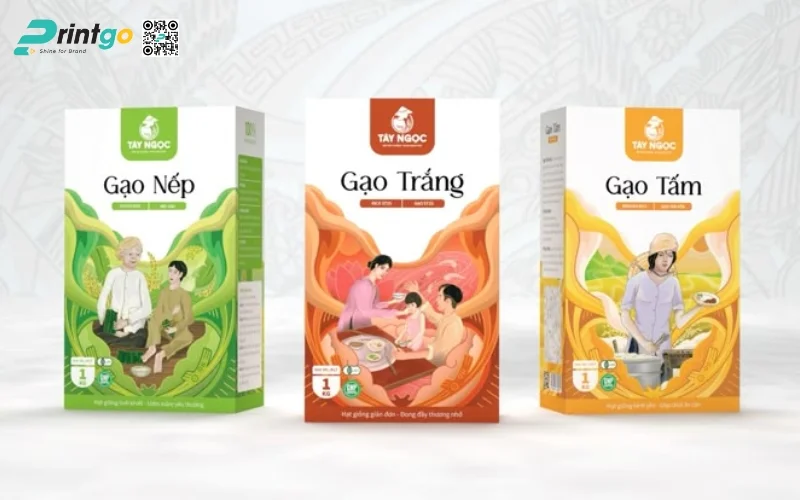 Bao bì gạo xuất khẩu dạng hộp carton mềm