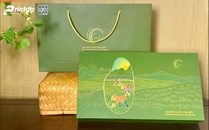 Bao bì gạo xuất khẩu dạng hộp carton cứng cao cấp