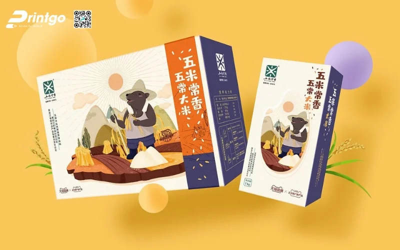 Bao bì gạo xuất khẩu dạng hộp carton mềm