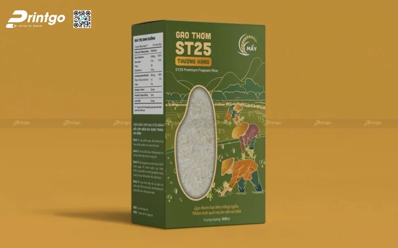 Bao bì gạo xuất khẩu dạng hộp carton mềm