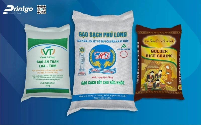 Bao bì gạo xuất khẩu dạng bao PP dệt