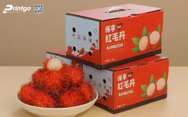 Mẫu bao bì xuất khẩu trái cây chôm chôm Mẫu bao bì xuất khẩu trái cây chôm chôm