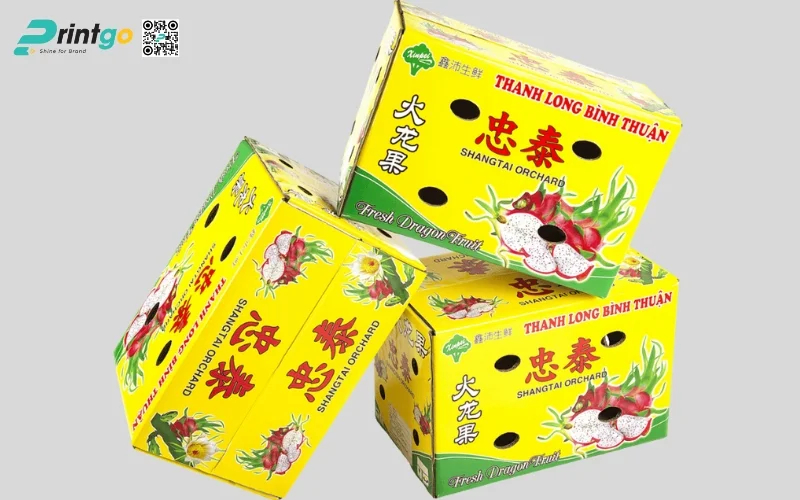 Mẫu bao bì xuất khẩu trái cây thanh long Mẫu bao bì xuất khẩu trái cây thanh long