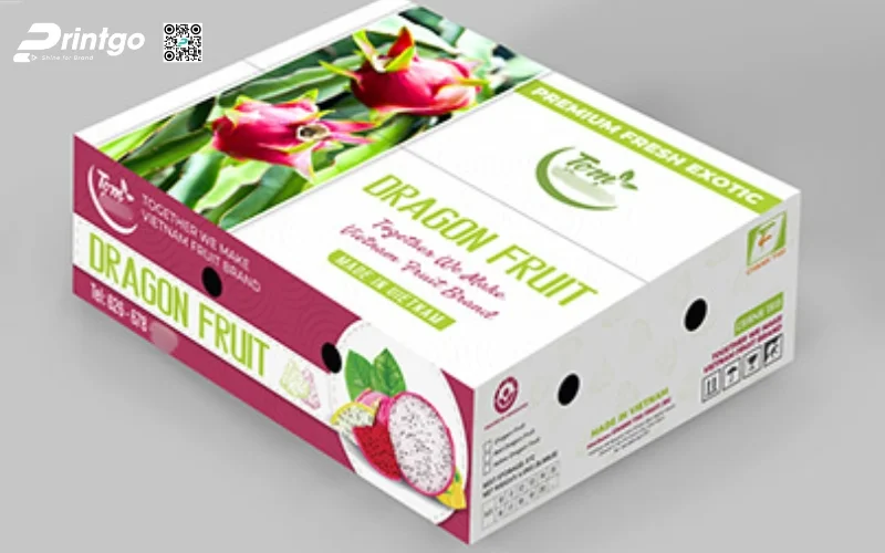Mẫu bao bì xuất khẩu trái cây thanh long Mẫu bao bì xuất khẩu trái cây thanh long