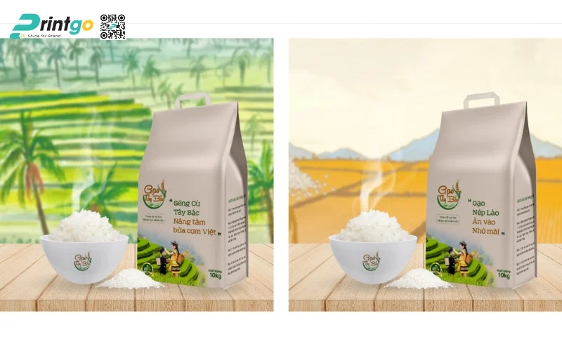 Bao bì gạo xuất khẩu dạng bao OPP ghép màng