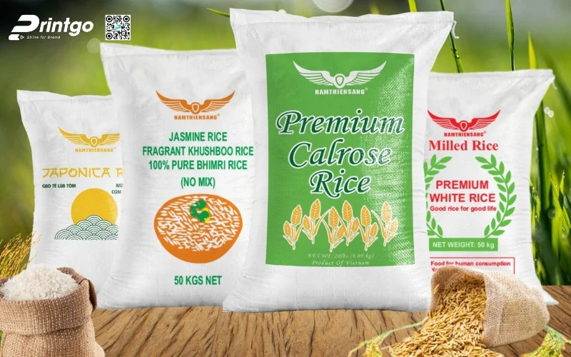 Bao bì gạo xuất khẩu dạng bao PP dệt