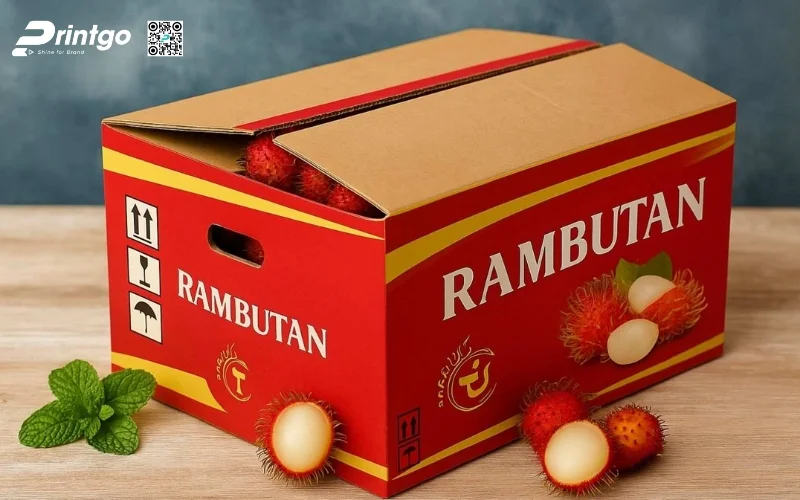 Mẫu bao bì xuất khẩu trái cây chôm chôm Mẫu bao bì xuất khẩu trái cây chôm chôm