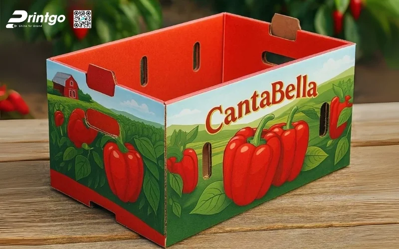 Mẫu thùng carton đóng hàng xuất khẩu rau củ Mẫu thùng carton đóng hàng xuất khẩu rau củ