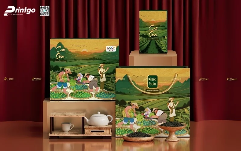Mẫu bao bì trà xanh xuất khẩu dạng hộp cứng cao cấp Mẫu bao bì trà xanh xuất khẩu dạng hộp cứng cao cấp