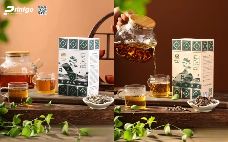 Mẫu bao bì trà xanh xuất khẩu dạng hộp carton mềm Mẫu bao bì trà xanh xuất khẩu dạng hộp carton mềm