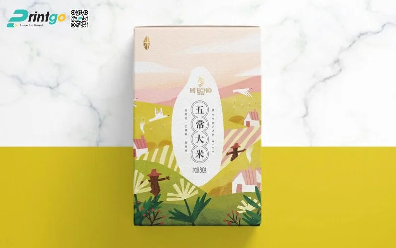 Bao bì gạo xuất khẩu dạng hộp carton mềm