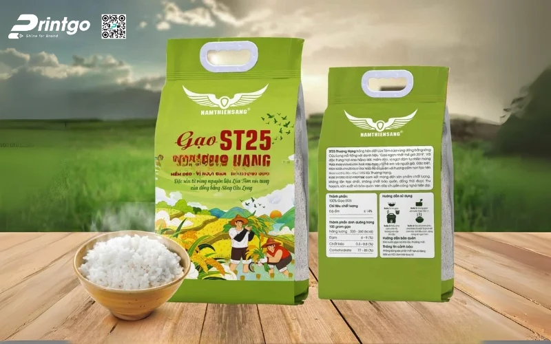 Bao bì gạo xuất khẩu dạng bao PA/PE