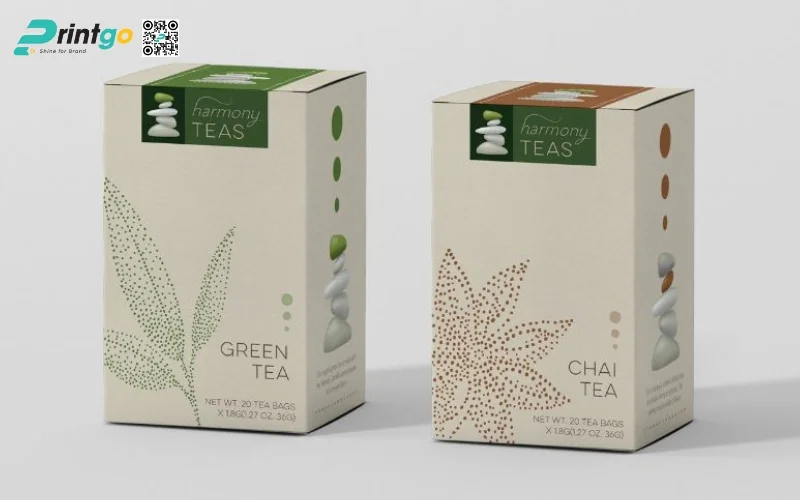 Mẫu bao bì trà xanh xuất khẩu dạng hộp carton mềm Mẫu bao bì trà xanh xuất khẩu dạng hộp carton mềm