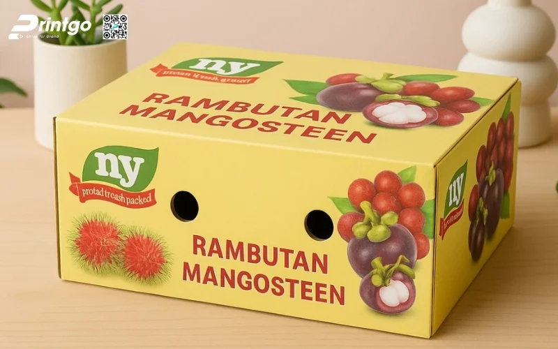 Mẫu bao bì xuất khẩu trái cây chôm chôm Mẫu bao bì xuất khẩu trái cây chôm chôm