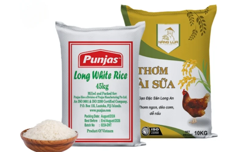 Mẫu in bao bì đựng gạo cao cấp 10kg - 25kg dành cho doanh nghiệp Mẫu in bao bì đựng gạo cao cấp 10kg - 25kg dành cho doanh nghiệp