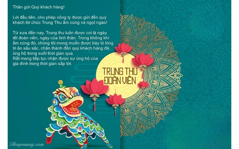 Mẫu thiệp trung thu đẹp gửi tặng nhân viên