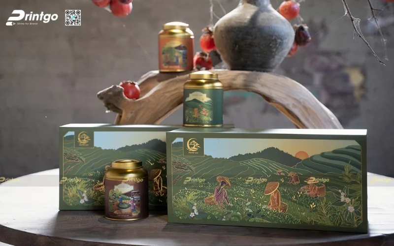 Mẫu bao bì trà xanh xuất khẩu dạng hộp cứng cao cấp Mẫu bao bì trà xanh xuất khẩu dạng hộp cứng cao cấp