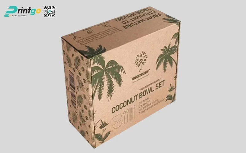 Mẫu thùng carton đựng dừa xiêm xuất khẩu đạt chuẩn 2026