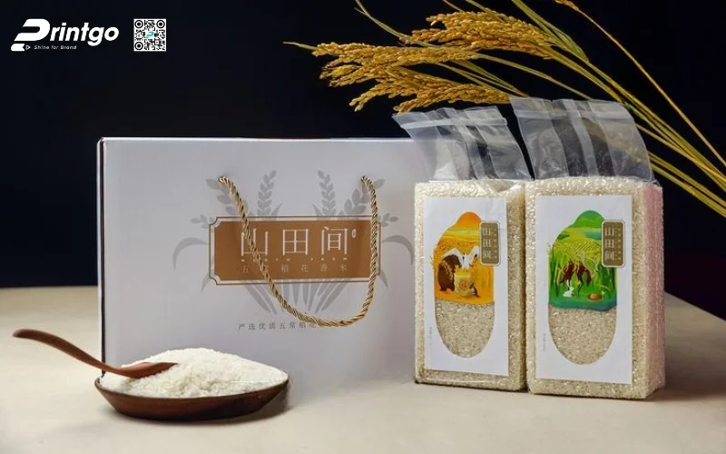 Bao bì gạo xuất khẩu dạng hộp carton sóng