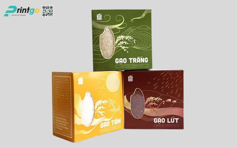 Bao bì gạo xuất khẩu dạng hộp carton mềm
