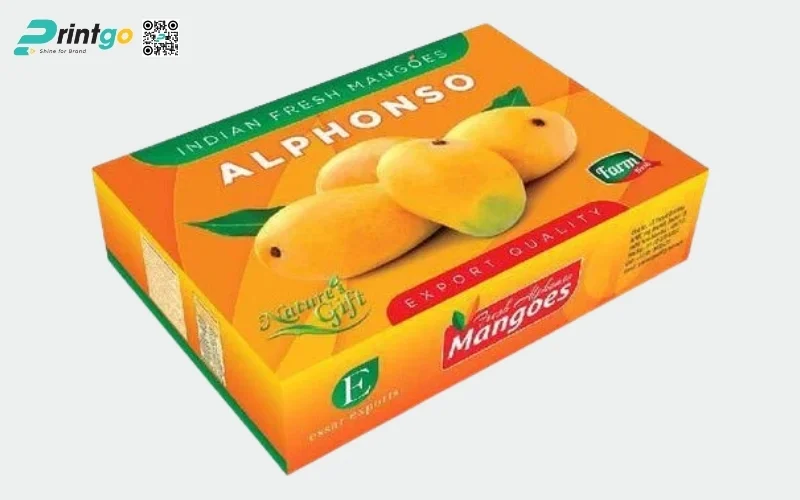 Mẫu thùng carton đựng trái cây xuất khẩu xoài Mẫu thùng carton đựng trái cây xuất khẩu xoài