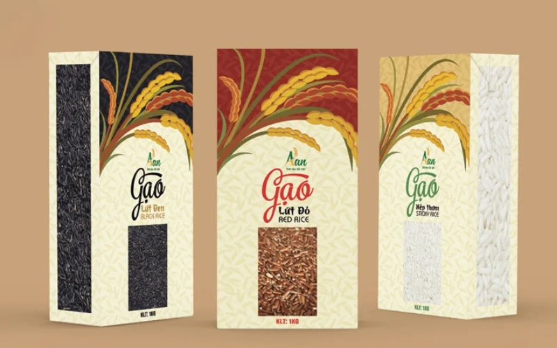 Mẫu hộp đựng gạo thiết kế sang trọng - cao cấp Mẫu hộp đựng gạo thiết kế sang trọng - cao cấp