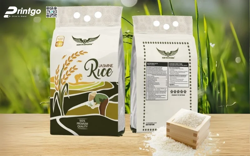 Bao bì gạo xuất khẩu dạng túi hàn biên