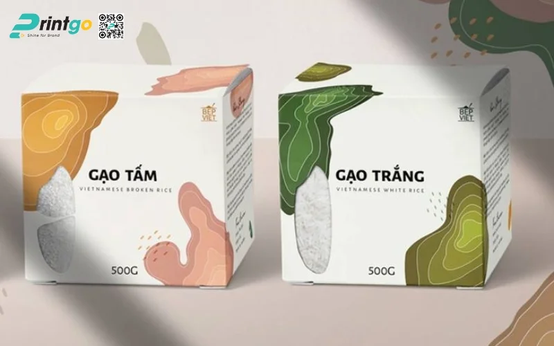 Bao bì gạo xuất khẩu dạng hộp carton mềm