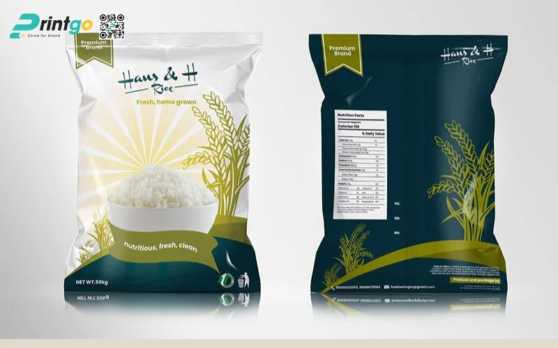 Bao bì gạo xuất khẩu dạng bao PA/PE