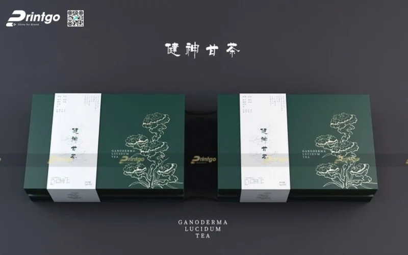 Mẫu bao bì trà xanh xuất khẩu dạng hộp cứng cao cấp Mẫu bao bì trà xanh xuất khẩu dạng hộp cứng cao cấp