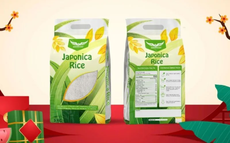 Mẫu in bao bì đựng gạo cao cấp 10kg - 25kg dành cho doanh nghiệp