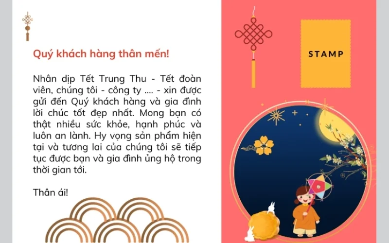 Mẫu thiệp trung thu đẹp gửi tặng nhân viên