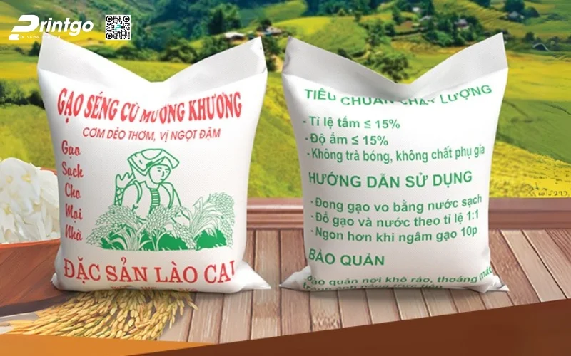 Bao bì gạo xuất khẩu dạng bao PP dệt