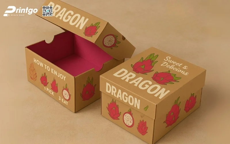 Mẫu thùng carton đóng hàng xuất khẩu hoa quả Mẫu thùng carton đóng hàng xuất khẩu hoa quả