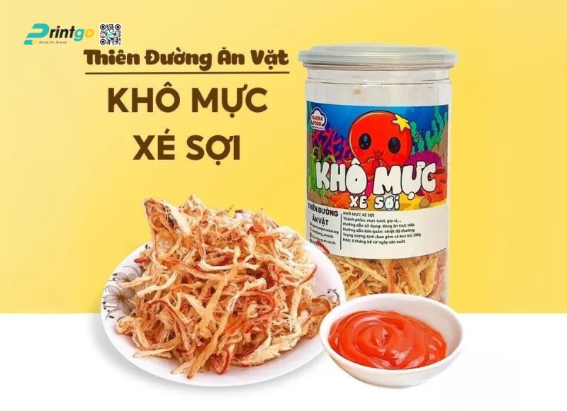 Tem nhãn mực khô
