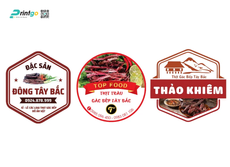 Tem nhãn thịt trâu gác bếp