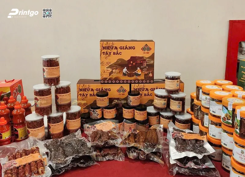 Tem nhãn thịt trâu gác bếp