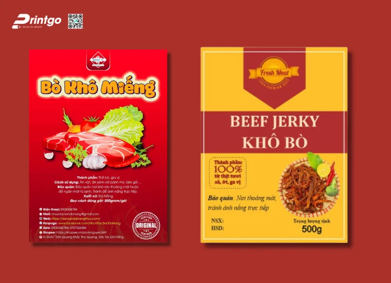 Tem nhãn bò khô