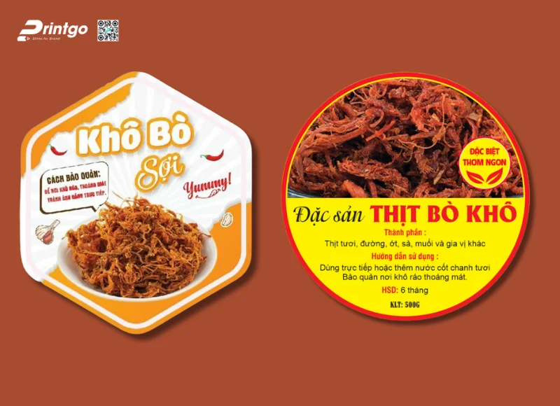 Tem nhãn bò khô