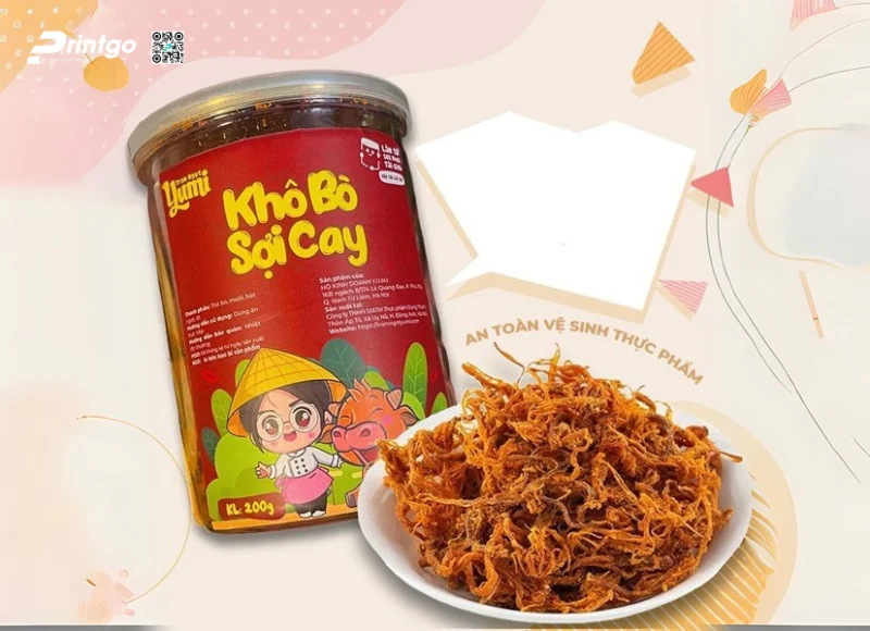 Chất liệu in tem thịt sấy