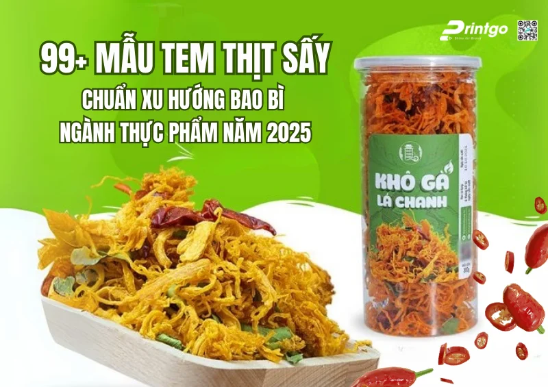 99+ Mẫu tem thịt sấy chuẩn xu hướng bao bì ngành thực phẩm 