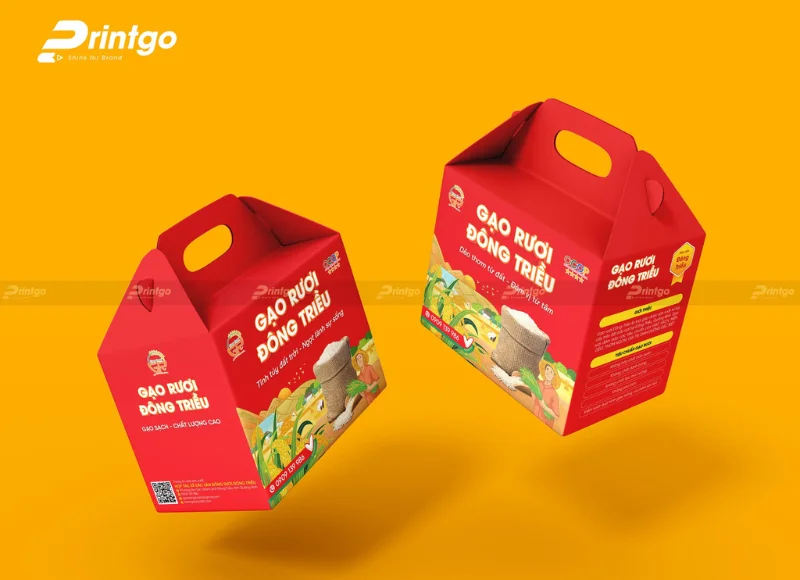 Hộp giấy đựng gạo đặc sản 