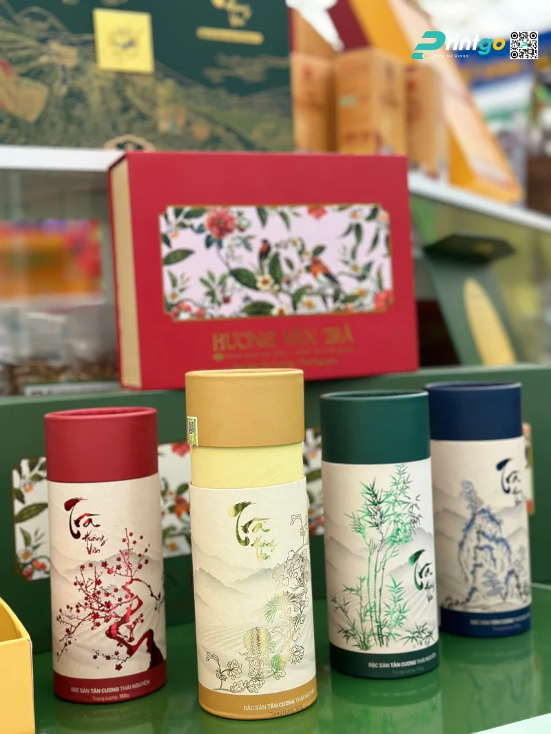 Hương Vân Trà (OCOP 4 sao) - Hộp con quy cách trụ tròn cao cấp